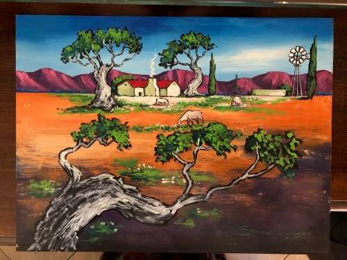 Original Stella Pelser Art - `Boland Plaas van Verlange!`