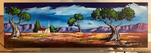 Original Stella Pelser Art - `Boland - Plaas huisie tussen die Blomme!`