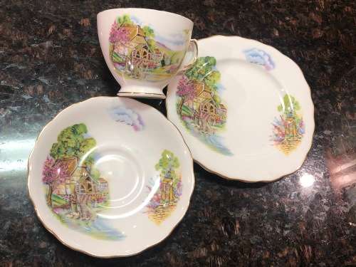 Stunning Crown Regent Bone China Trio