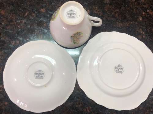 Stunning Crown Regent Bone China Trio