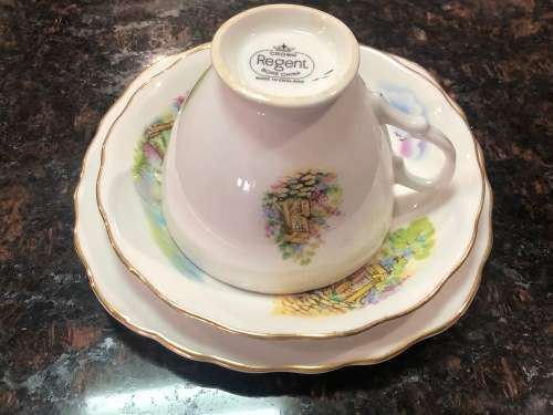 Stunning Crown Regent Bone China Trio