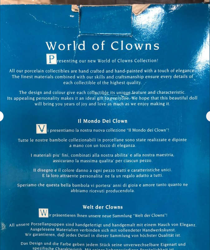Collectible porcelain clown - World of Clowns