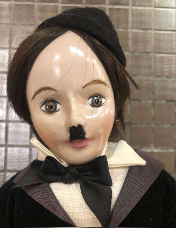 Stunning Collectible Charlie Chaplin? Porcelain Doll