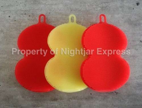 3 Pack multi-purpose, anti-bacterial household cleaning silicone scrubber sponge | Food grade