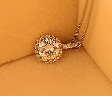 Necklaces | white gold necklace plated  w/ zircon | ladies necklace  | In stock