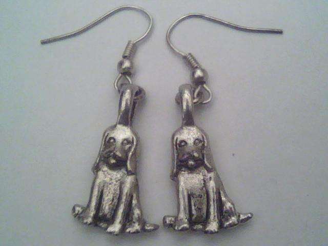Silver Puppy pair Earrings