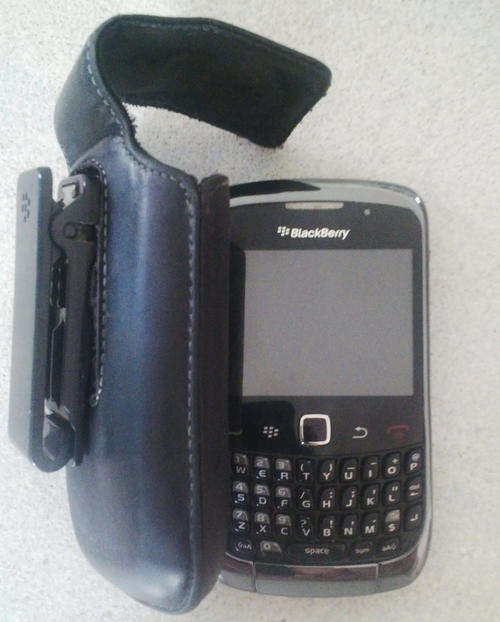 Blackberry Curve 9300 with pouch