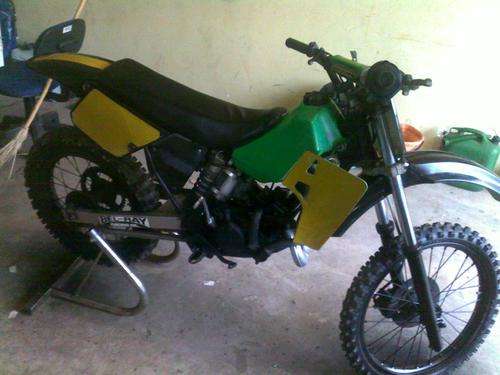 Kawasaki big wheel 80cc 6speed racing off road bike(R1 START NO RES)
