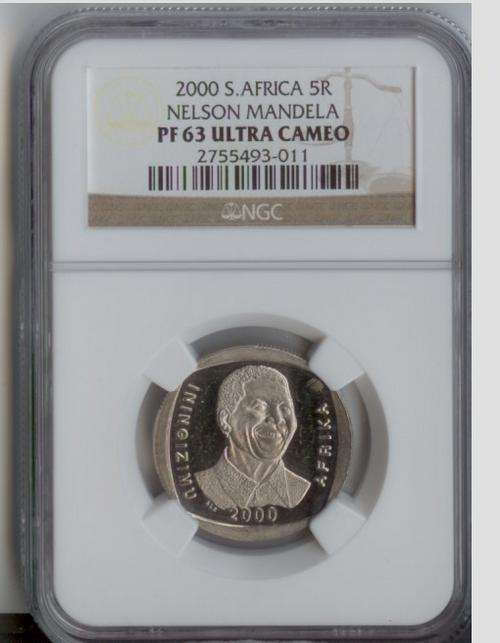 A PROOF 63 ULTRA CAMEO 2000 R 5 GRADED BY NGC.