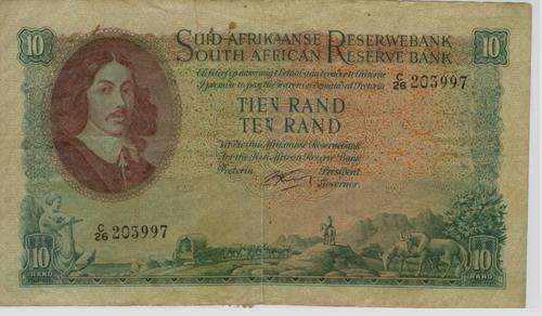 A OLD G.RISSIK SOUTH AFRICAN TEN RAND