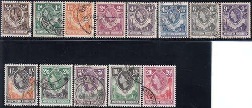 Northern Rhodesia: VFU 1953 Definitive Issue.Set of 14. SACC Value:R1150