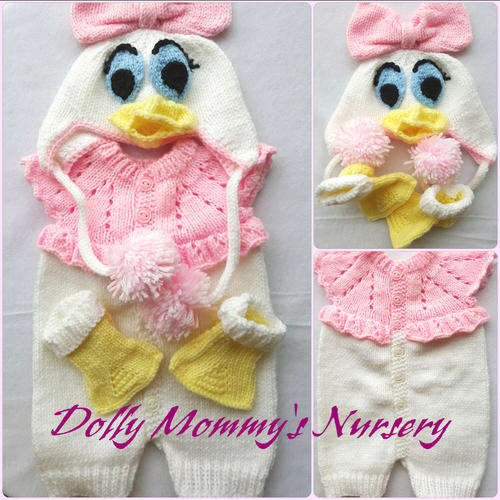 Newborn Daisy knitted set