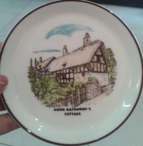 Vintage Coalport Bone China Sm Plate Trinket Jewelry Dish Anne Hathaway Cottage