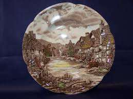 Johnson Bros Olde English Countryside brown with colour china