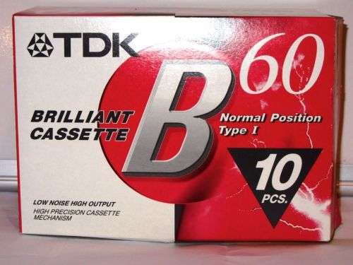 TDK B60 Cassette Tapes Vintage Old School Price Per Box of 10 Sealed