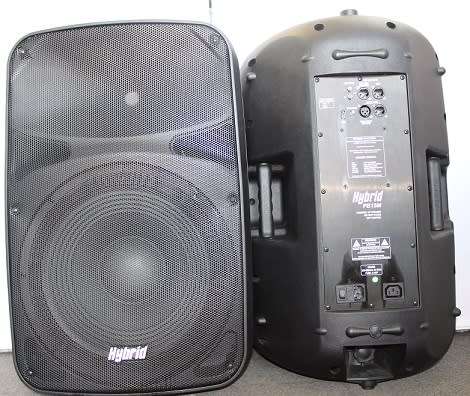 Hybrid PB15M 15" Powered 800 Watt Peak Speakers