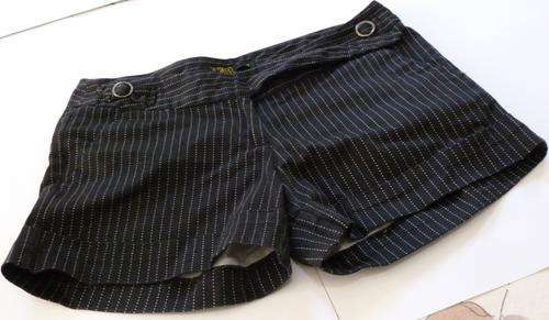 BLACK STRIPPED SHORTS - SIZE 34 BY JRT