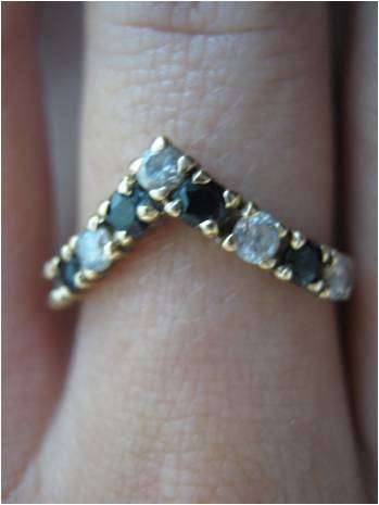 9CT SOLID GOLD WISHBONE RING WITH ROYAL BLUE & WHITE SAPPHIRES