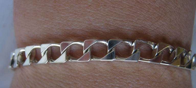 925 SILVER SQUARE LINK BRACELET