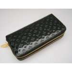 DOUBLE ZIPPER BLACK FASHIONABLE PURSE