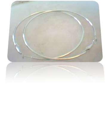 SILVER HUGE HOOP EARRINGS 90MM DIAMETER
