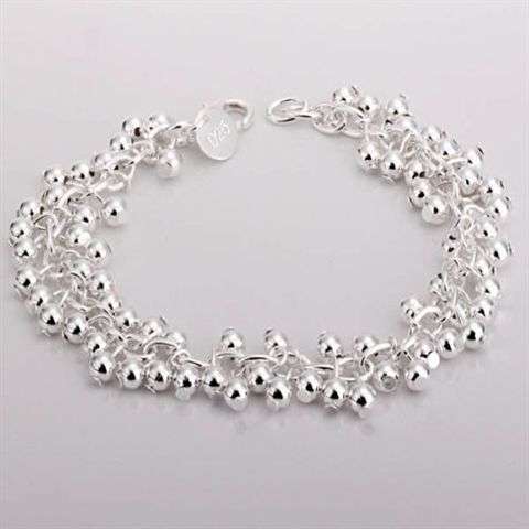 Stunning! Multi- Balls Silver Bracelet stamped 925
