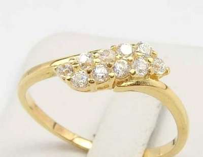 10KT GOLD FILLED RING WITH SAPPHIRES