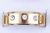 GOLD TONE WITH RHINESTONE RING