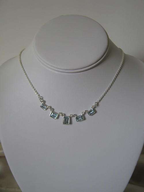 SILVER & BLUE TOPAZ NECKLACE (RRP +-R1200.00)