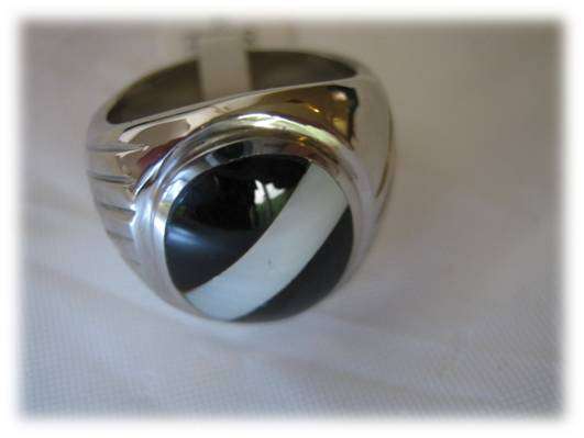 STAINLESS STEEL WITH OVAL AGATE SIZE 9