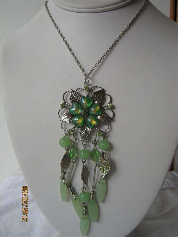 COSTUME JEWELERY WITH VIBRANT GREEN COLOURS