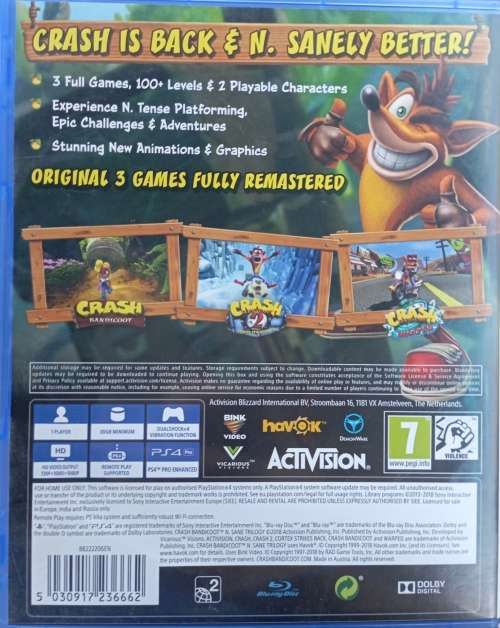 Crash Bandicoot Trilogy (PS4)