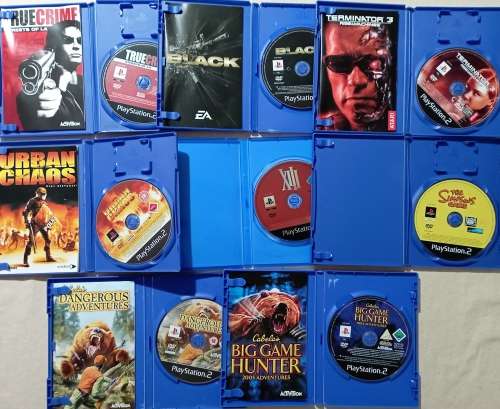 PS2  8 x Games Clearance! The Simpsons, Terminator 3, Black, True Crime, XIII etc