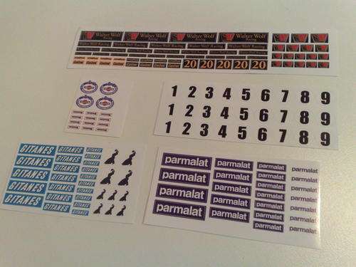 SCALEXTRIC DECALS FOR 1/32 SLOT CARS