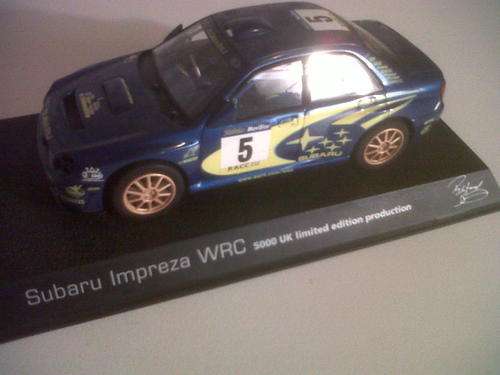 SCALEXTRIC SUBARU IMPREZA WRC  -  1 /32 SCALE SLOT CAR   ***HARD TO FIND BURNS LIVERY***