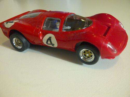 VINTAGE SCALEXTRIC FERRARI   -  1 /32 SCALE SLOT CAR    (MODERN UPGRADE)