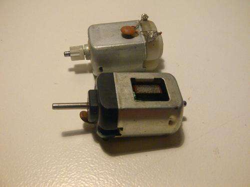 SLOT CAR SPARES - 2 x MOTORS , ONE SCALEXTRIC , ONE CARRERA