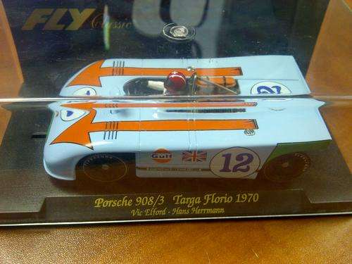 HISTORICAL FLY PORSCHE 908/3 TARGA FLORIO 1970 -  1 /32 SCALE SLOT CAR  ***LOW STARTING BID***