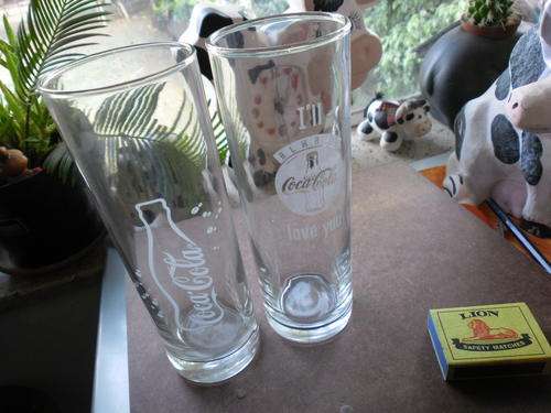 2 X COCA COLA GLASSES(SEE PICTURES)