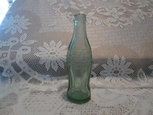 COCA COLA VERY OLD , DATE ON BOTTLE(PART OF THE "GLASS WRITING") IS 1937