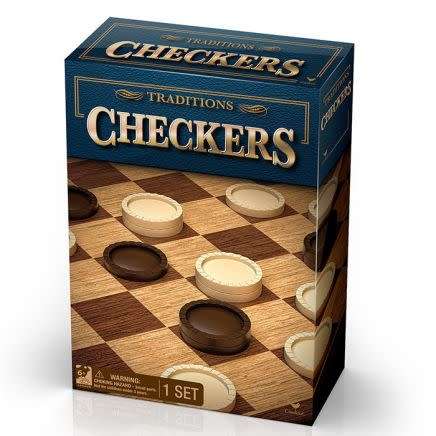 Tradional Checkers Board Game