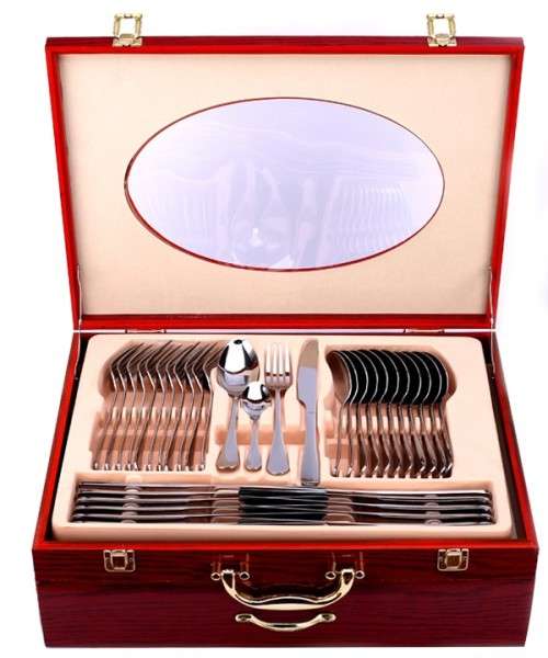 72 Pieces Cutlery Set for 12 People 18/0 Stainless Steel Forks Knifes Spoons Ladle