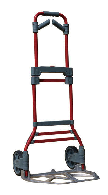 Heavy Duty Aluminium Folding Hand Truck & Luggage Trolley + Load securing cord, Capacity:120 kgs,