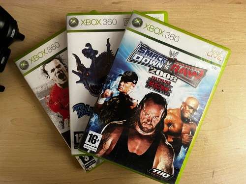 XBOX 360 GAME BUNDLE! BLUE DRAGON, FIFA 08, SMACKDOWN 08