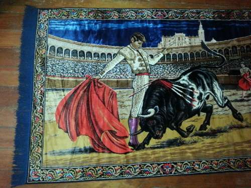 Bull fighter tapestry