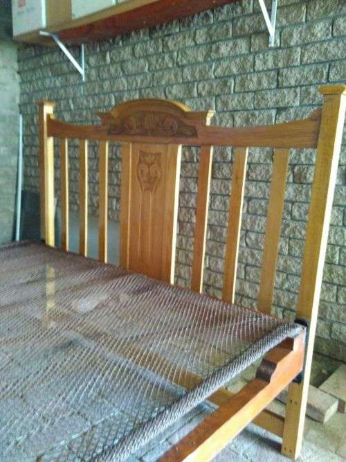 Oak double bed
