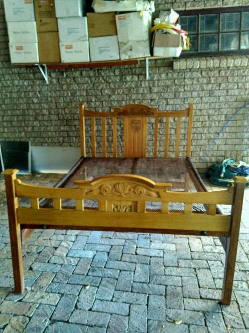 Oak double bed