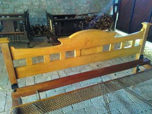 Oak double bed