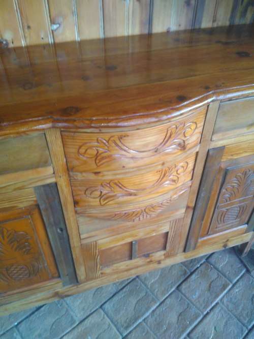 Bow fronted oregon pine koskas