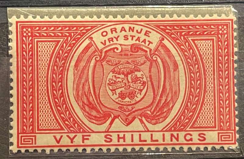 OFS - 1882 - 5S - FIVE SHILLINGS ROSE MINT NH ** (SACC F9)